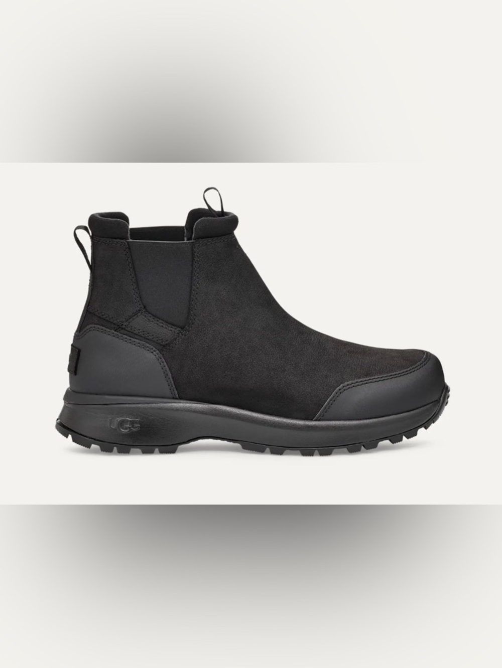 UGG Men’s Black Emmett Chelsea Boot - Rugged Slip-On Size 11